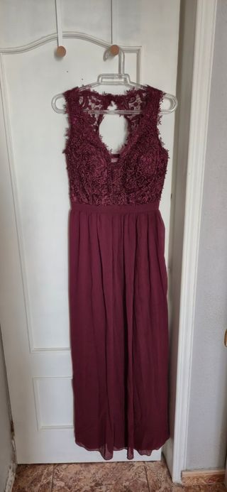 Vestido fiesta granate