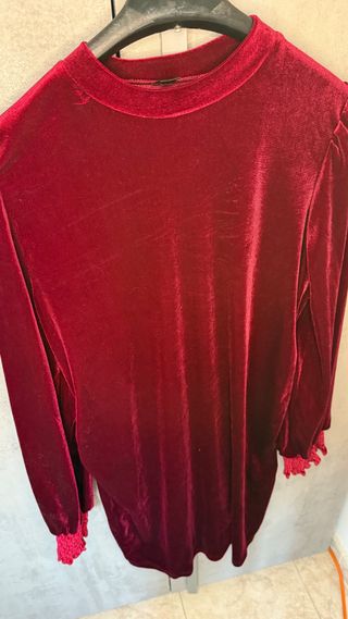 Vestito velluto rosso