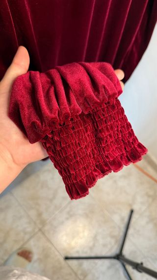 Vestito velluto rosso