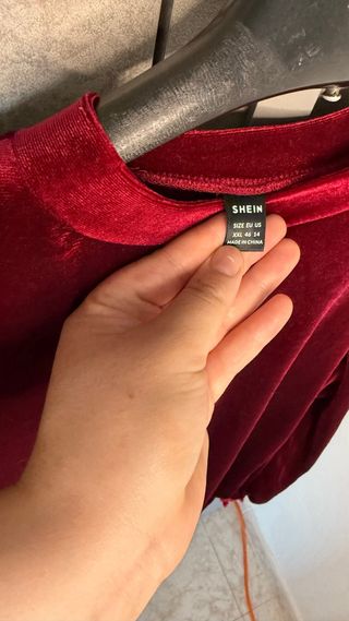 Vestito velluto rosso