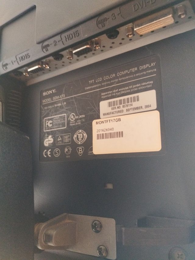 Monitor Sony SDM-X73 TFT LCD