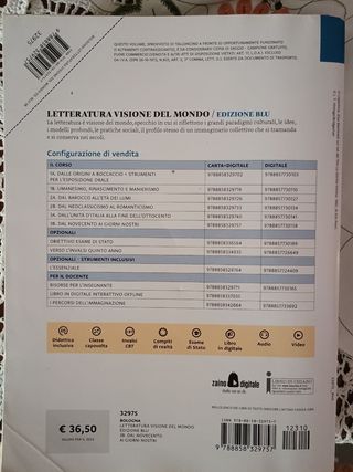BOLOGNA LETTERATURA VISIONE MONDO V.3B