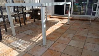 Mesa exterior blanca - cristal
