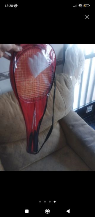 Raqueta bádminton roja
