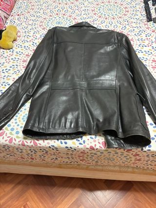 Chaqueta Redskins negra cuero