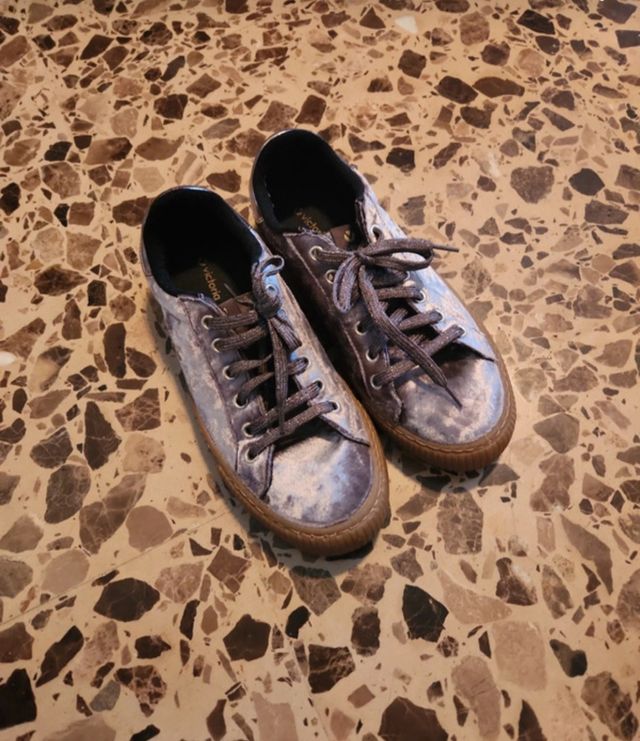 Zapatillas Victoria - Plata Brillante