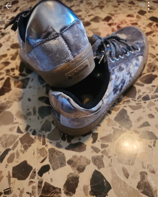 Zapatillas Victoria - Plata Brillante