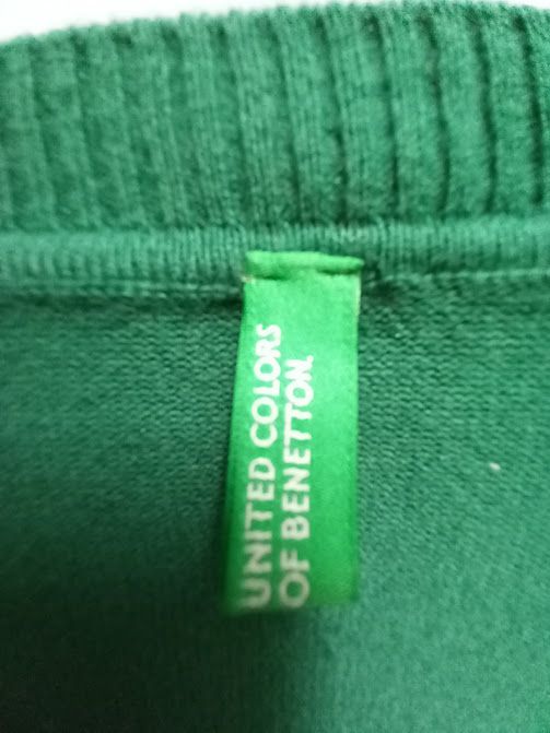 Cárdigan verde manga larga