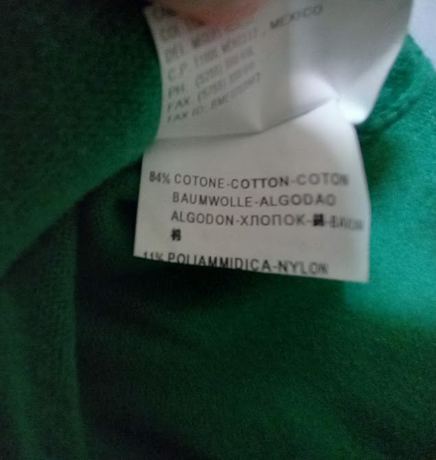 Cárdigan verde manga larga