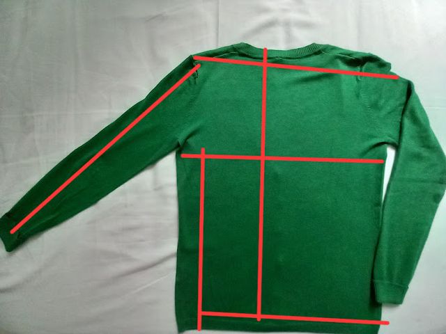 Cárdigan verde manga larga