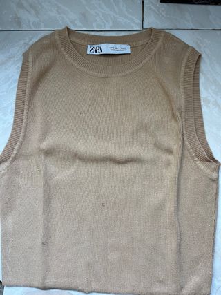 Top Zara beige talla S