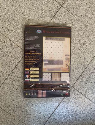 Tenda doccia tessuto nuova chiara con fiori 