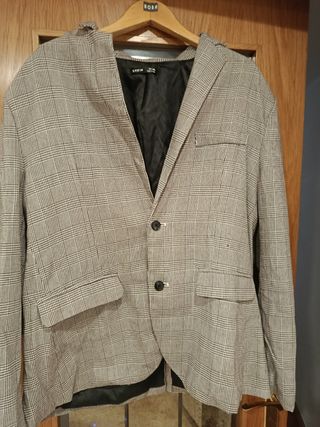 Blazer Shein | Hombre | Gris-Marrón