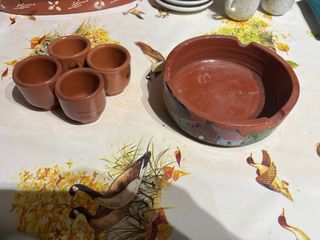 Juego de licorera y cenicero