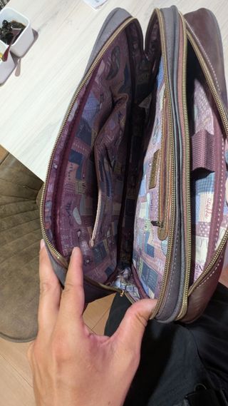 Maletín anekke marrón-gris