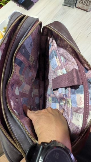 Maletín anekke marrón-gris