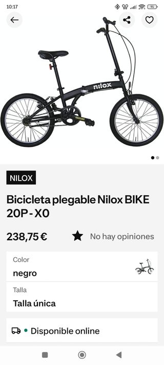 Bicicleta plegable Nilox