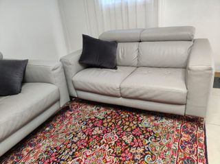 Divani pelle grigio 3 + 2
