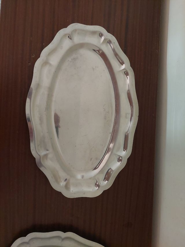 2 Bandejas Acero Inoxidable vintage