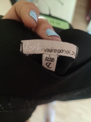 Falda negra tubo talla L