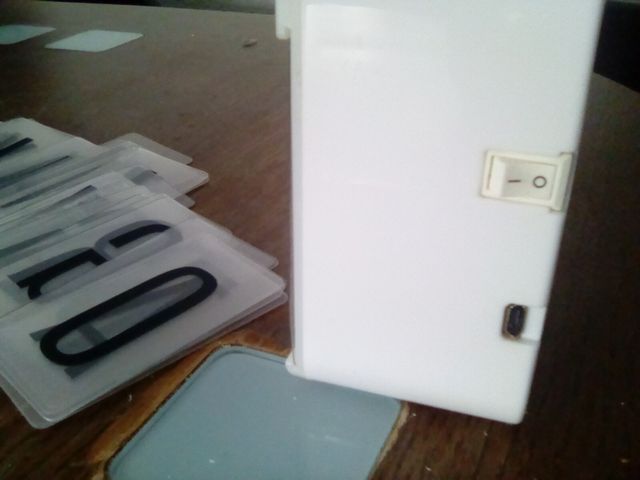 Lightbox blanca con letras