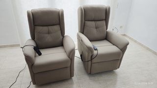 Butacas Relax eléctricas beige
