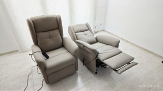Butacas Relax eléctricas beige