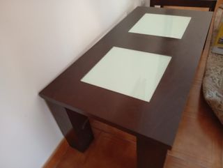 Mesa centro madera marrón