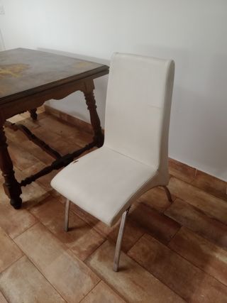 Sillas Comedor Blancas - Piel Sintética