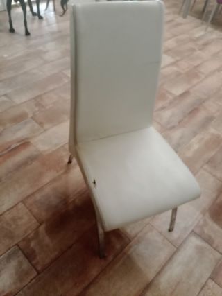 Sillas Comedor Blancas - Piel Sintética