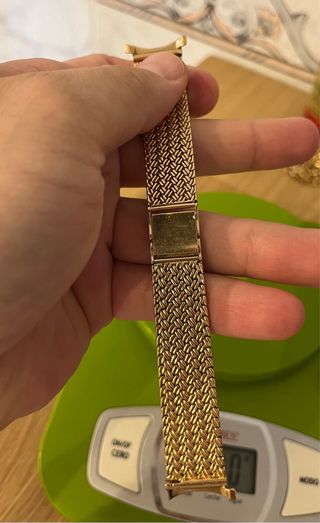 Correa oro macizo de 18k estilo trenza reloj 18mm