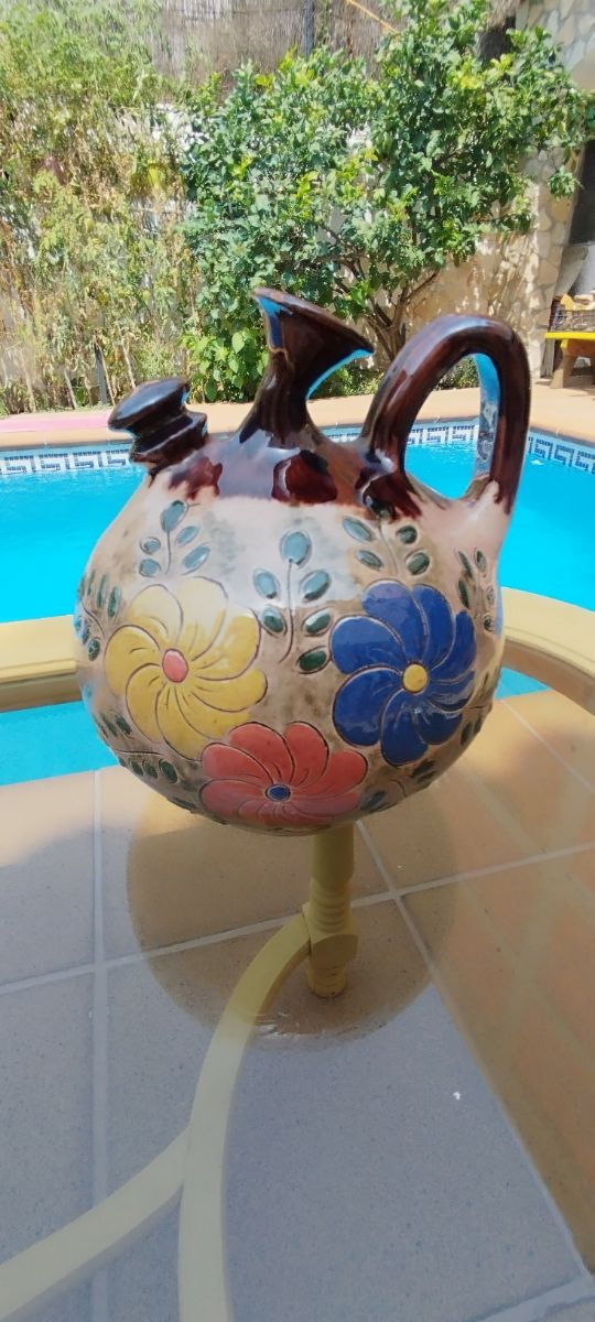 Scatola vintage dipinta a mano+ 2 piccole