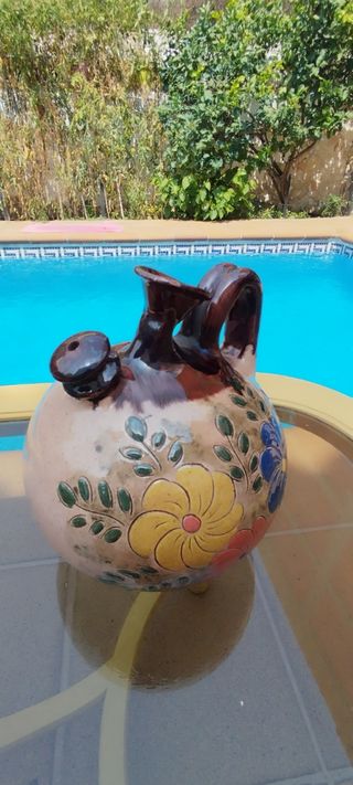 Botijo vintage pintado a mano+ 2 pequeños