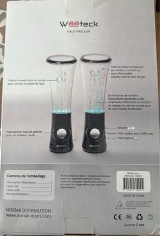 Altavoces Waateck con luz multicolor