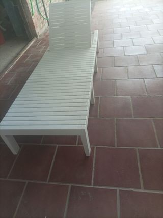 Tumbona blanca y gris - Relax