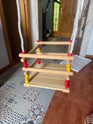Columpio madera infantil