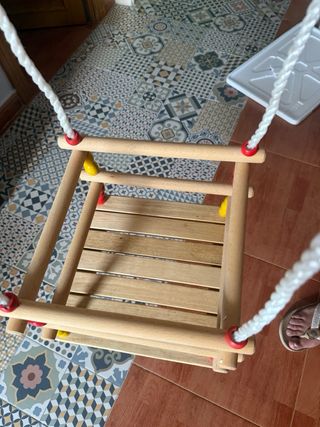 Columpio madera infantil