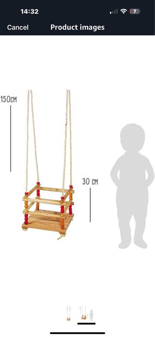Columpio madera infantil