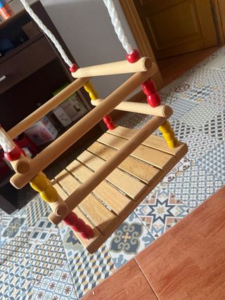 Columpio madera infantil