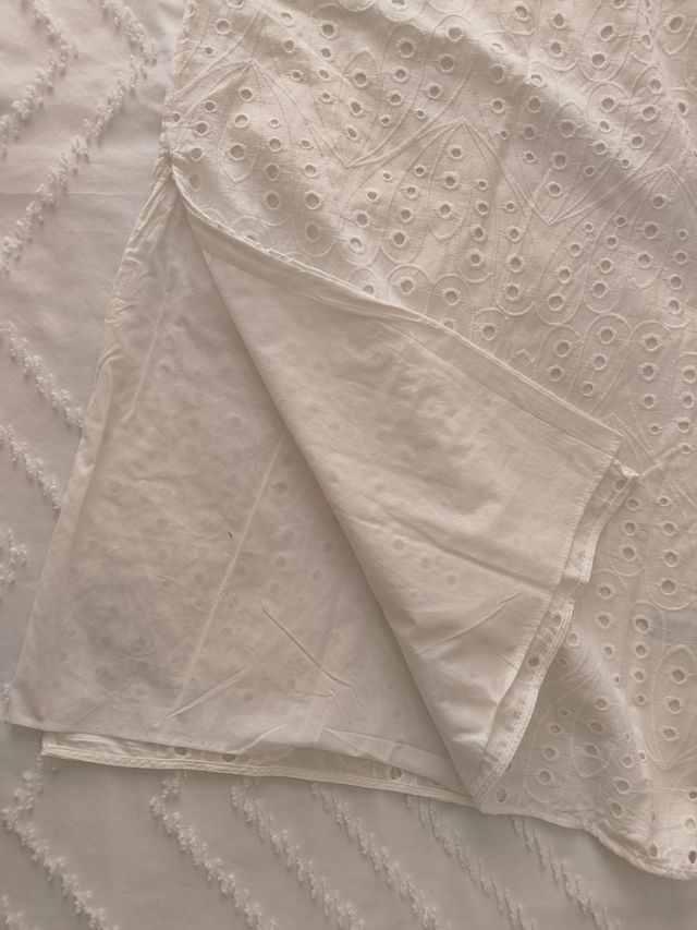 Vestido Zara blanco M - bordado