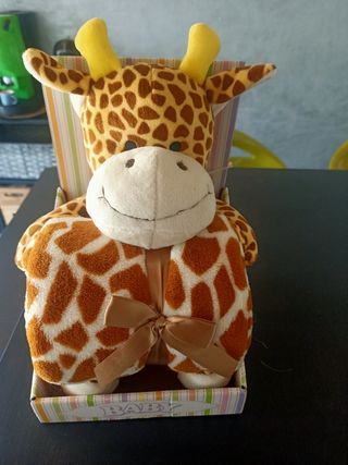 Peluche con copertina giraffa