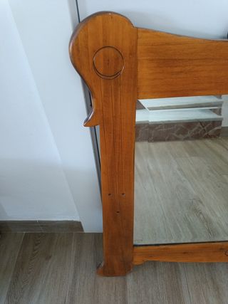Espejo vintage madera - marrón