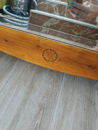 Espejo vintage madera - marrón