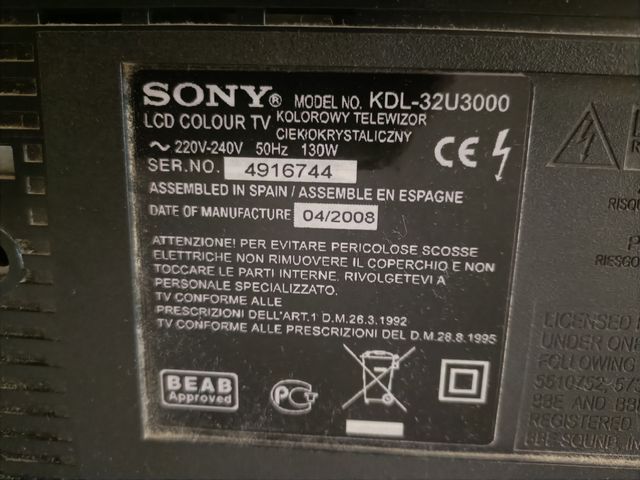 Televisore Sony Bravia KDL-32U3000