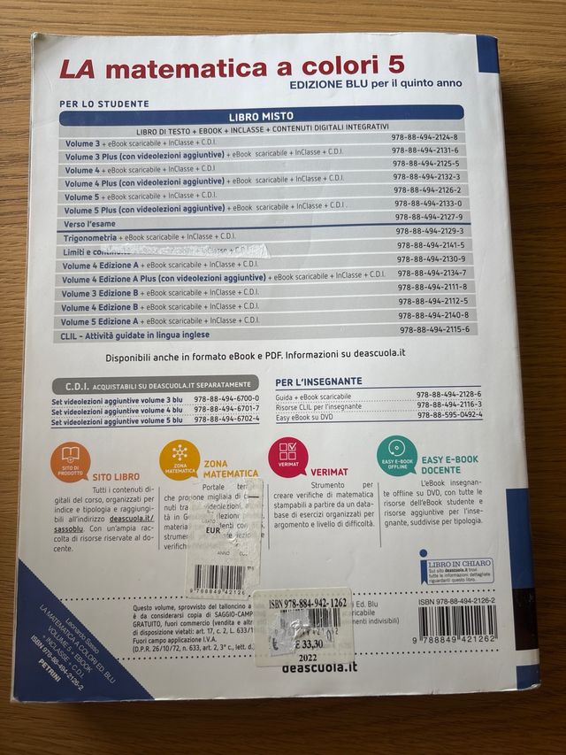 La matematica a colori 5 Ediz. blu