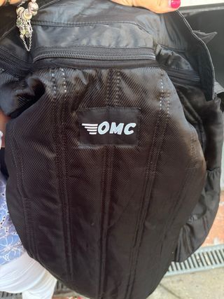 Cazadora moto mujer OMC Shiver rosa-negra