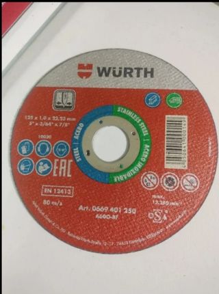 Dischi da taglio Würth in acciaio inossidabile 125 mm