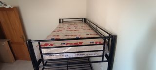 Cama litera metalica negra