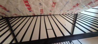 Cama litera metalica negra