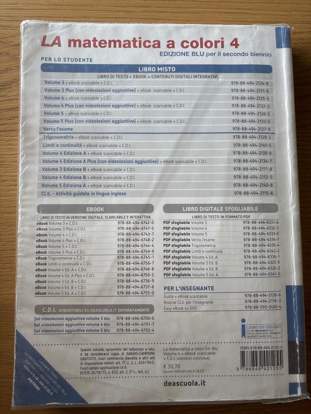 LA matematica a colori 4 - Edizione Blu 